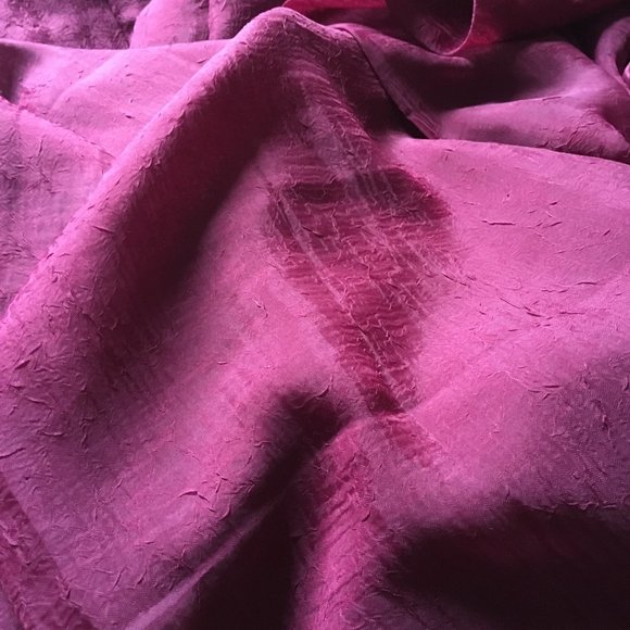 Six Shabby Chic Long Crushed Voile Curtain Panels - Picture 7 of 12